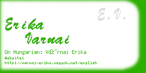 erika varnai business card